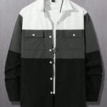 Camisa Xadrez de Manga Longa com Patchwork (Padrão Descombinado)