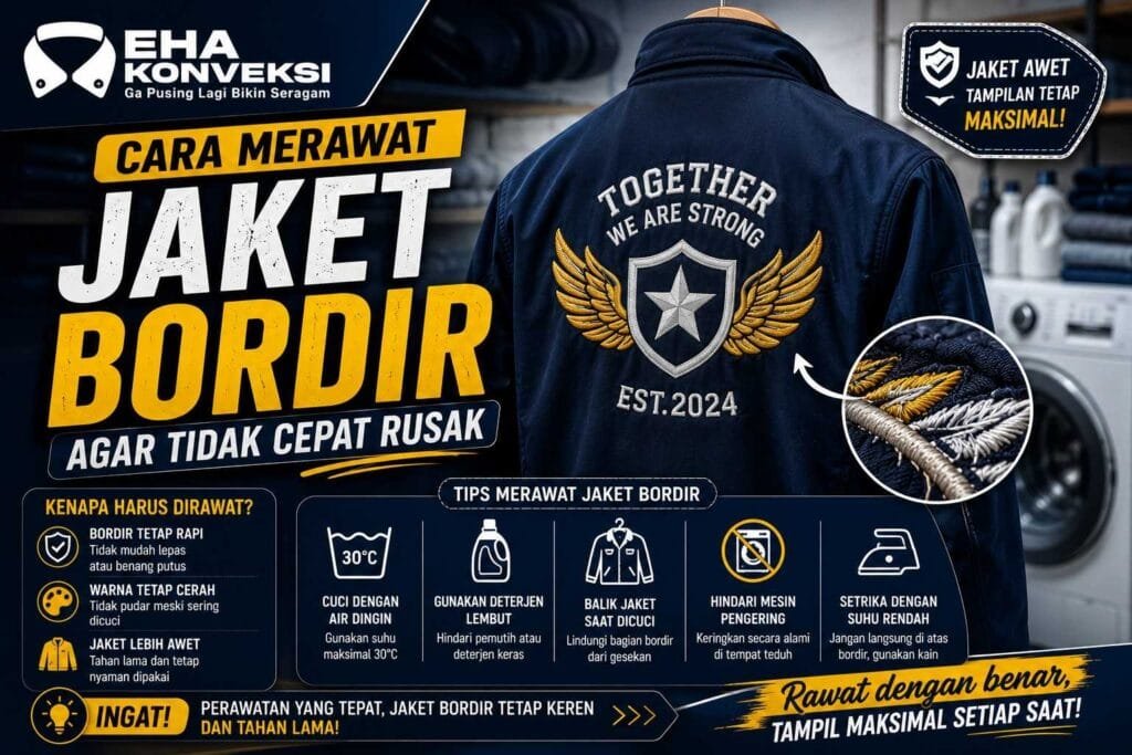 Cara Merawat Jaket Bordir - Konveksi Jaket