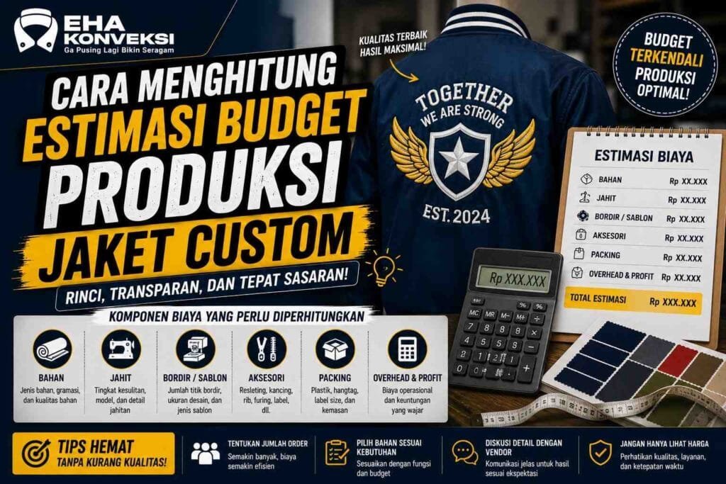 Estimasi Budget Produksi Jaket Custom - Konveksi Jaket