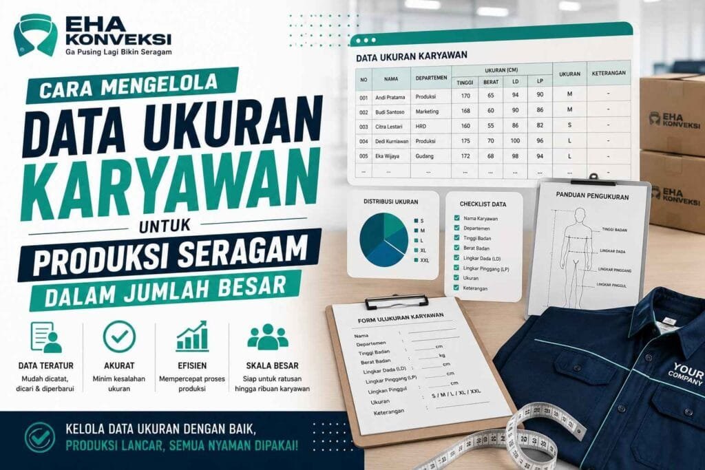 Mengelola Data Ukuran Karyawan - Konveksi Seragam