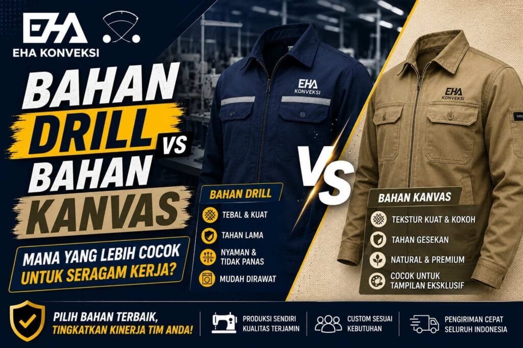 Bahan Drill vs Bahan Canvas Seragam - Konveksi Seragam