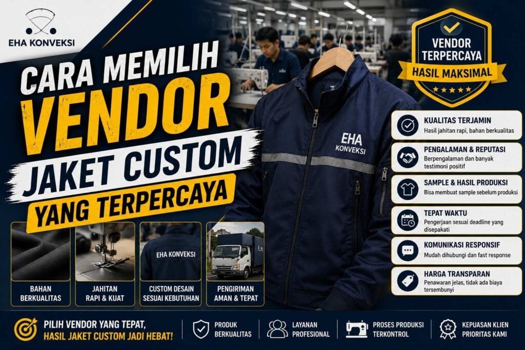 Cara Memilih Vendor Jaket Custom - Konveksi Jaket
