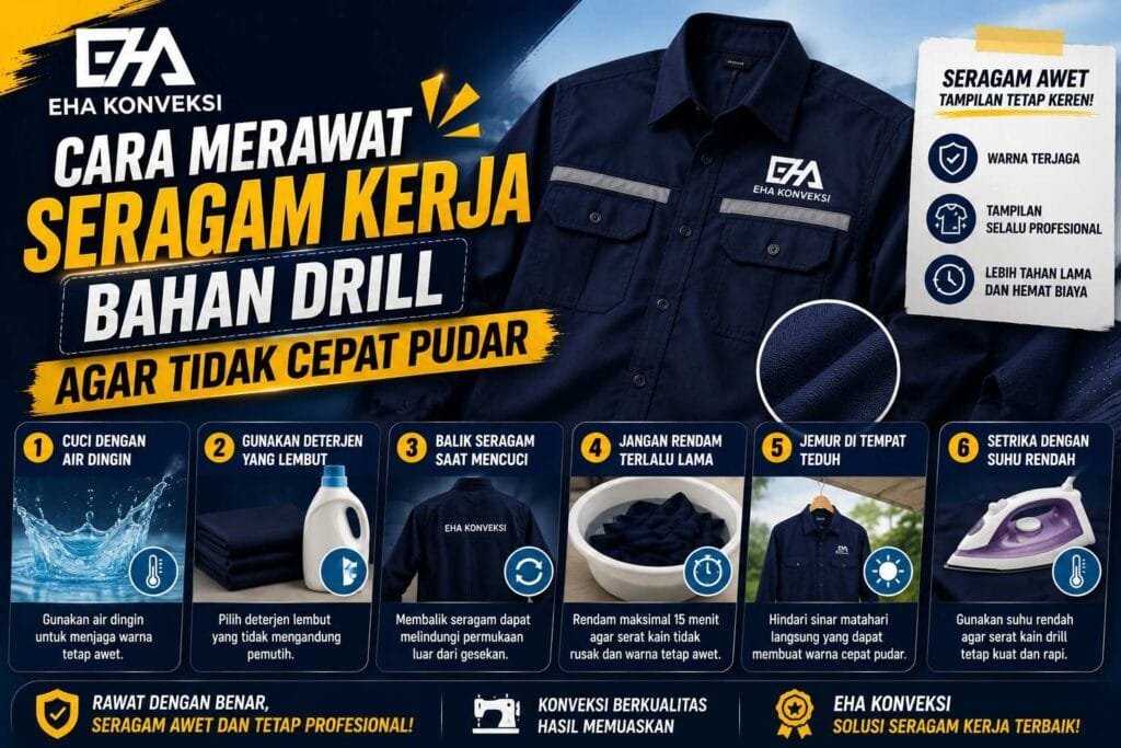 Cara Merawat Seragam Bahan Drill - Konveksi Seragam