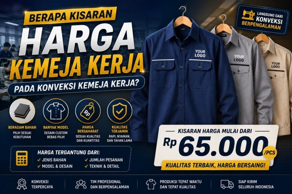 Harga Konveksi Kemeja Kerja - Konveksi Seragam Kerja - Konveksi Seragam