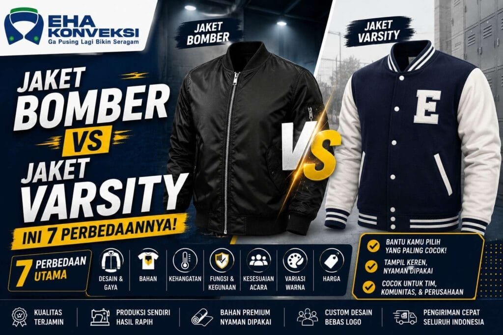 Jaket Bomber dan Jaket Varsity - Konveksi Jaket