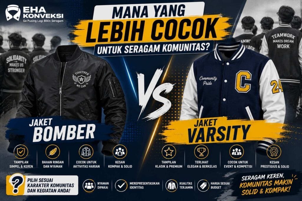 jaket bomber vs jaket varsity