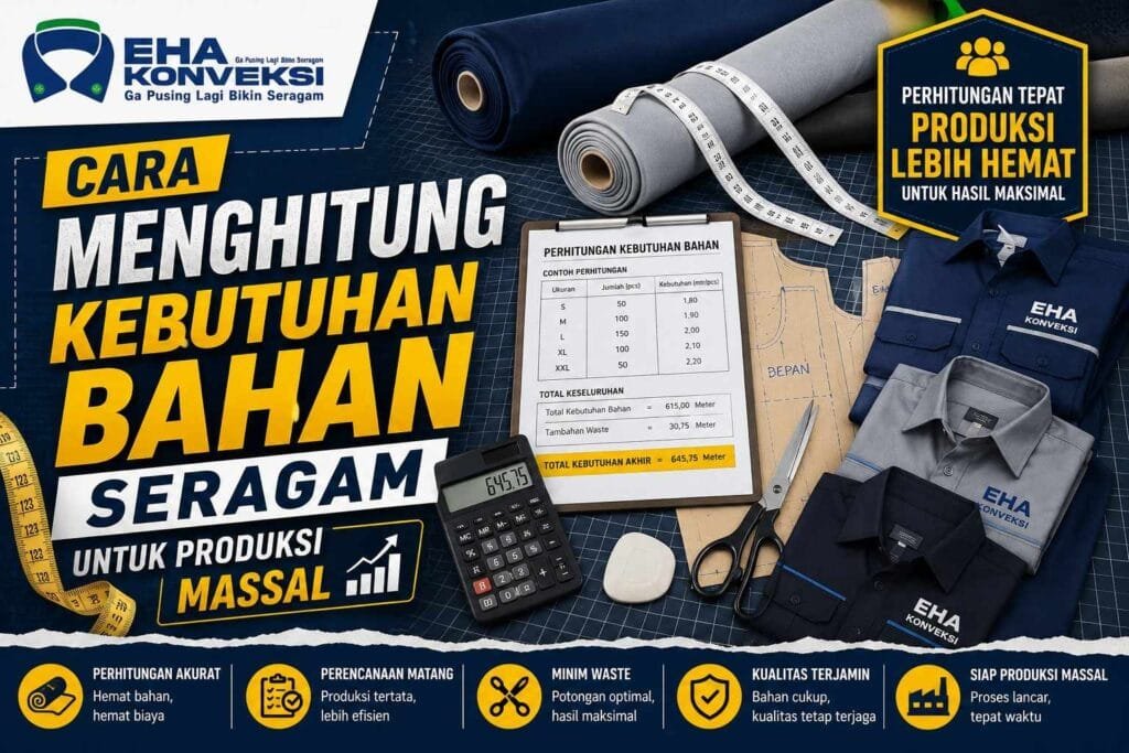 Menghitung Kebutuhan Bahan Seragam - Konveksi Seragam