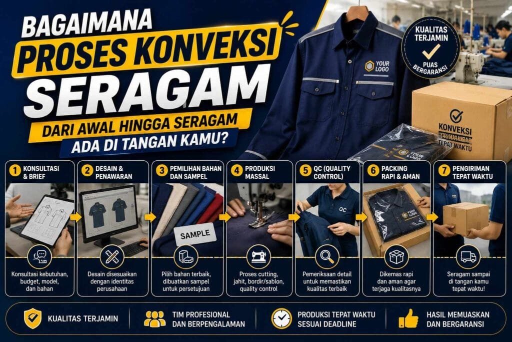Konveksi Seragam - Proses Konveksi Seragam - Konveksi Seragam Kerja