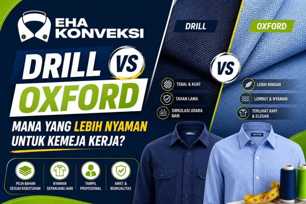 Bahan Drill vs Oxford - Konveksi Seragam