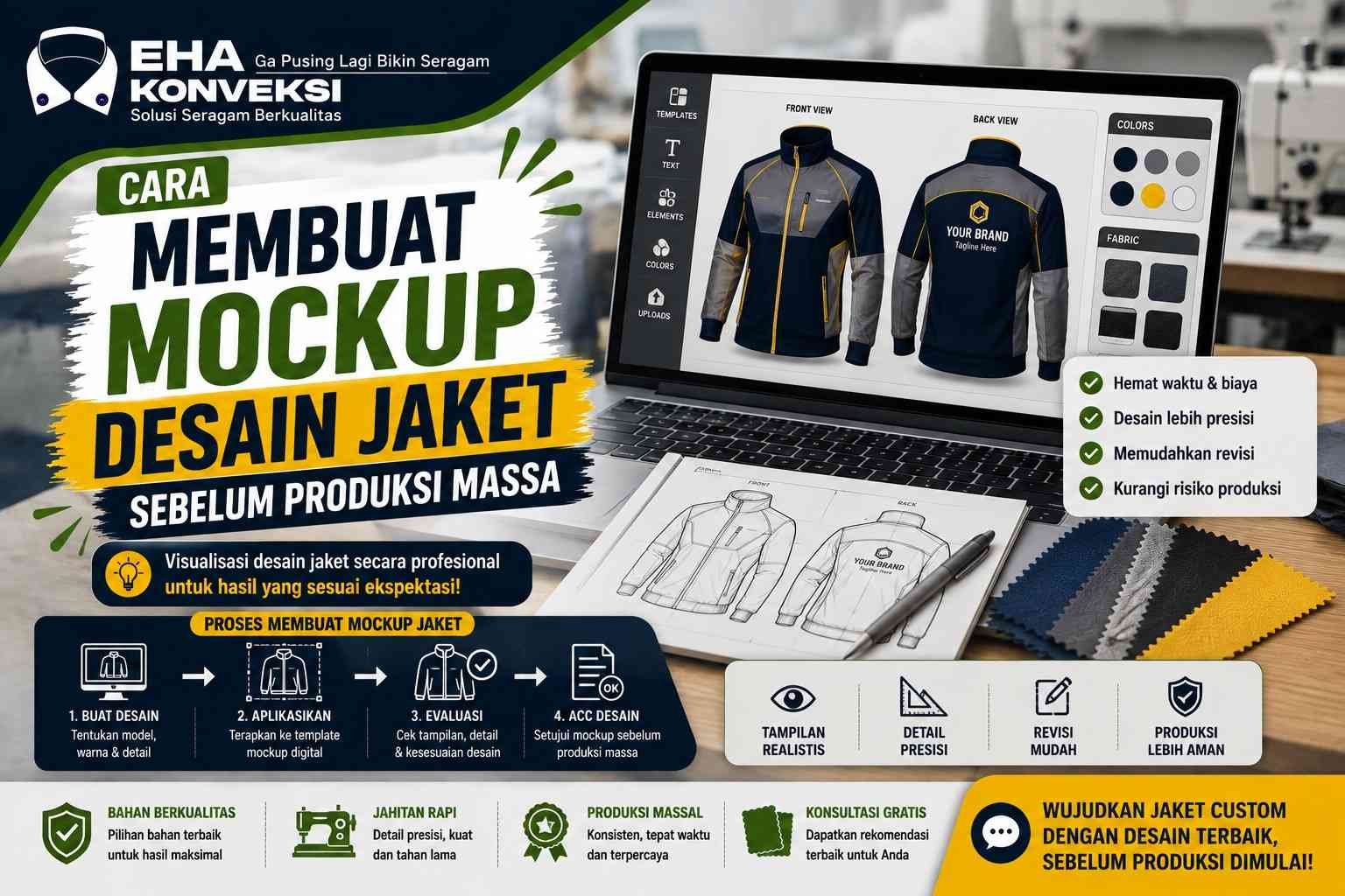 Cara Membuat Mockup Desain Jaket Sebelum Produksi Massa - Konveksi Jaket