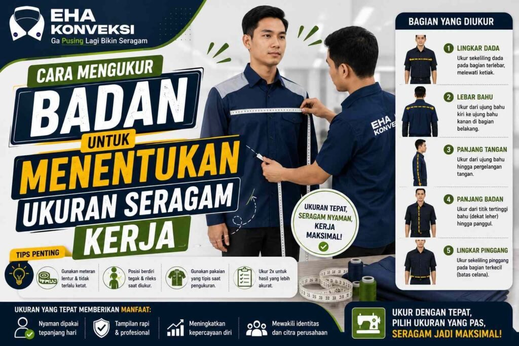 Cara Mengukur Badan untuk Menentukan Ukuran Seragam - Konveksi Seragam