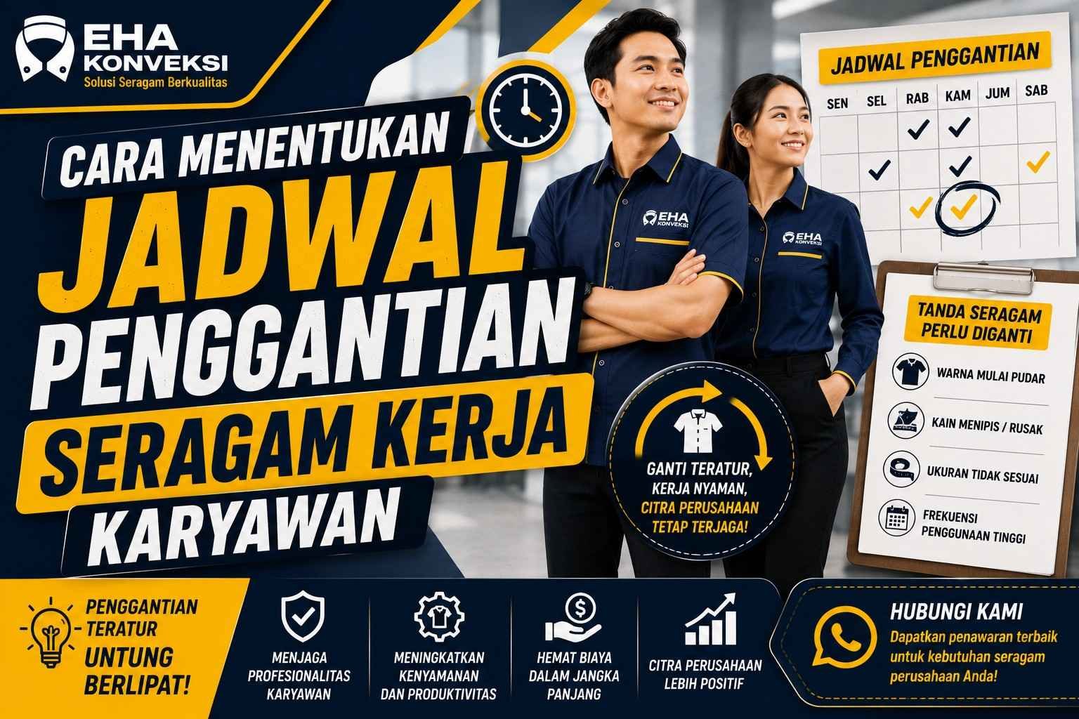 Jadwal Penggantian Seragam Kerja Karyawan - Konveksi Seragam