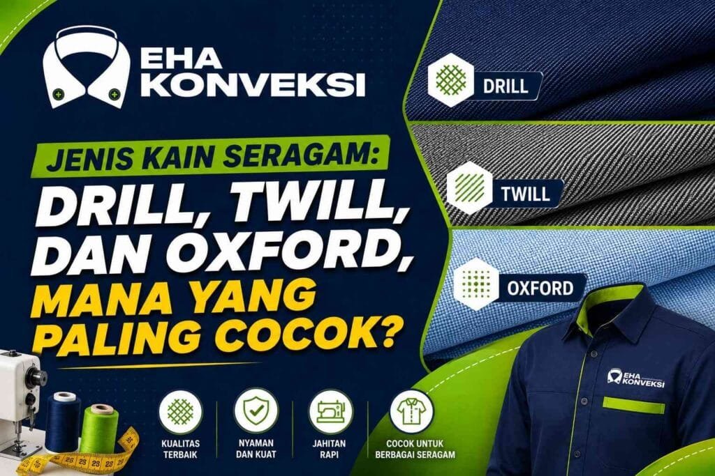 Jenis Kain Seragam - Drill, Twill, dan Oxford - Konveksi Seragam