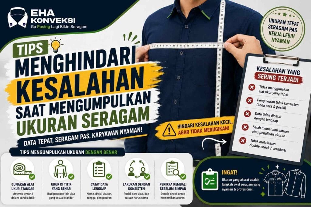 Kesalahan saat Mengumpulkan Ukuran Seragam - Konveksi Seragam