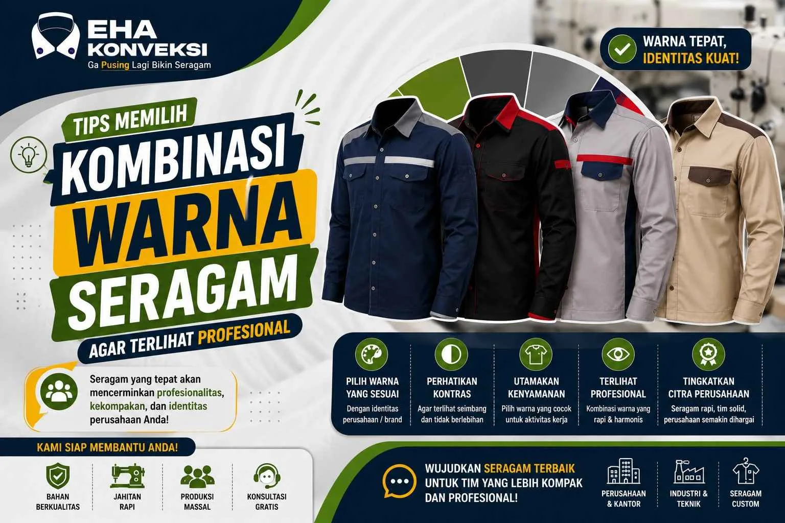 Kombinasi Warna Seragam - Konveksi Seragam