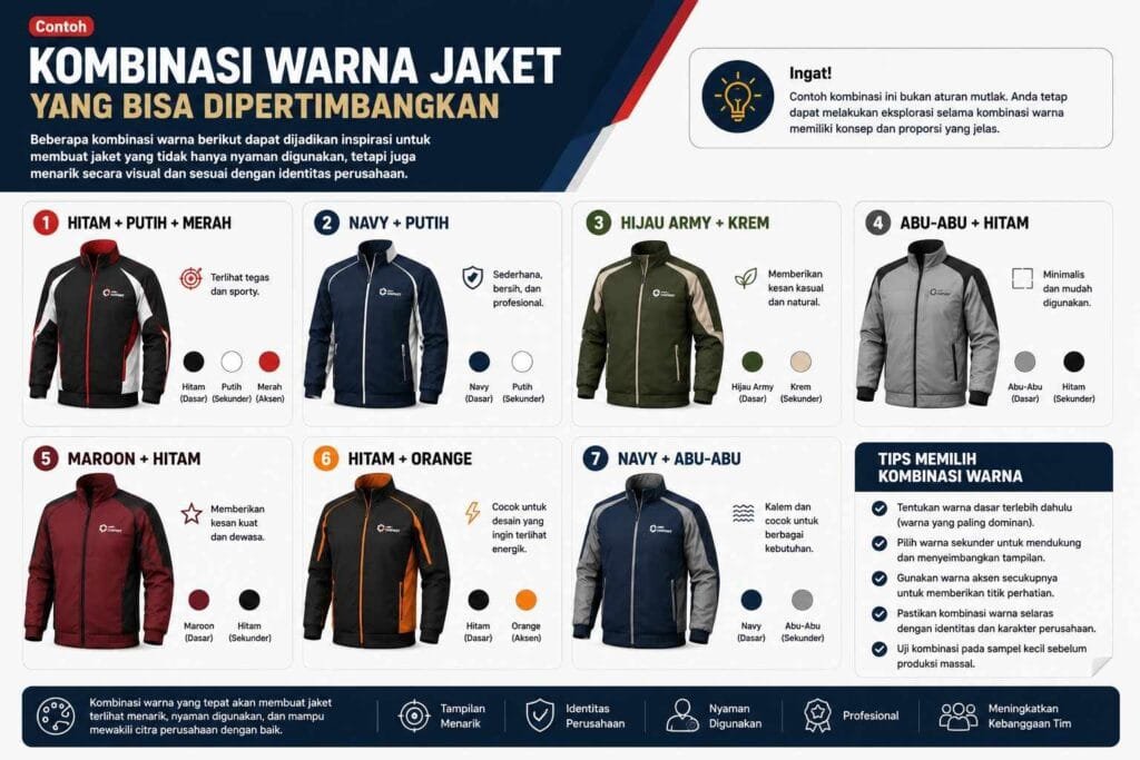 Kombinasu Warna Jaket yang bisa di pertimbangkan