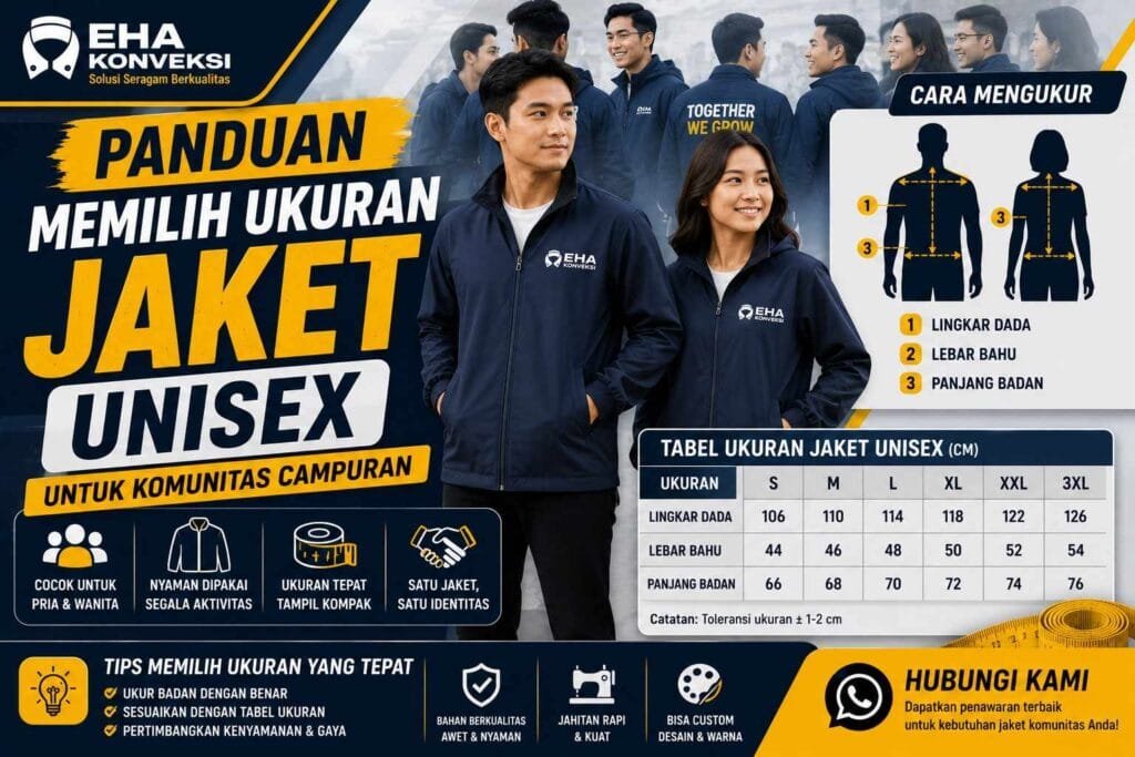 Panduan Memilih Ukuran Jaket Unisex - Konveksi Jaket