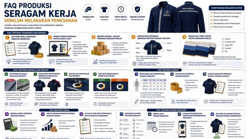 Point Point FAQ Produksi Seragam Kerja