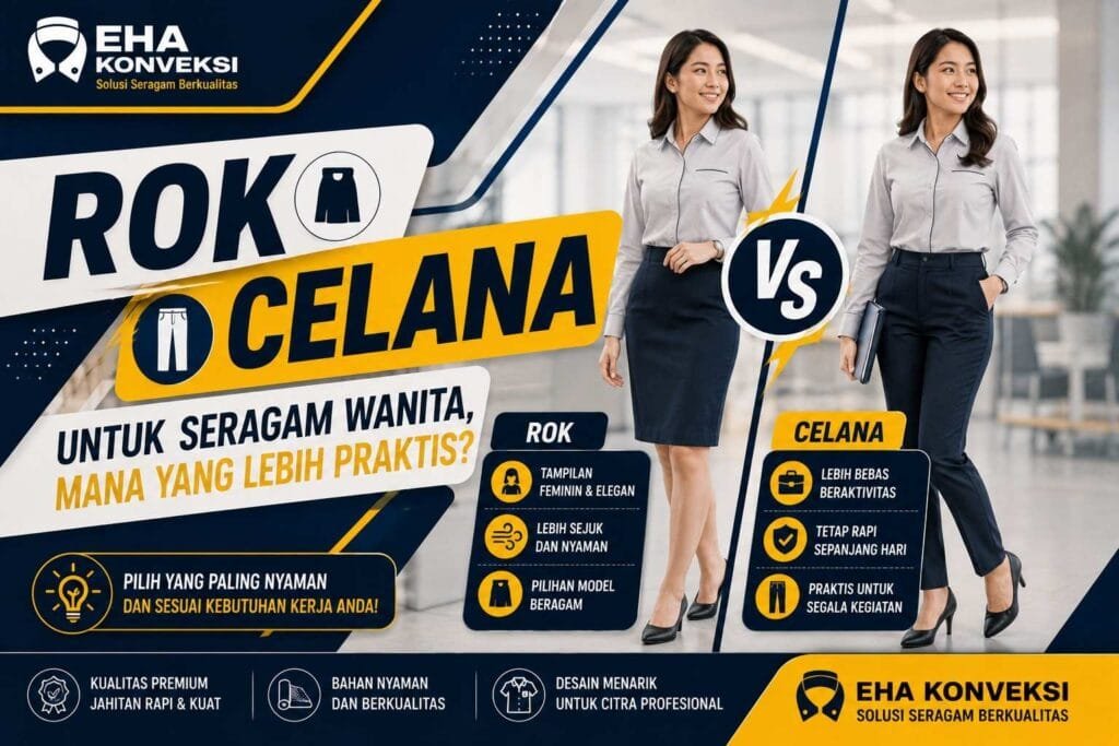 Rok vs Celana untuk Seragam Wanita - Konveksi Seragam