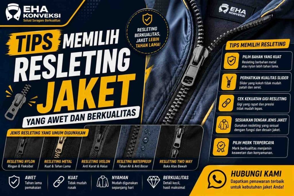 Tips Memilih Resleting Jaket - Konveksi Jaket