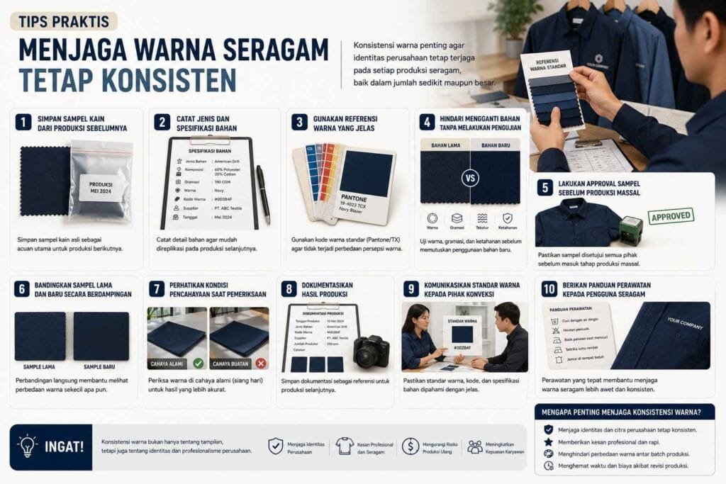 Tips Praktis Menjaga Warna Seragam Tetap Konsisten
