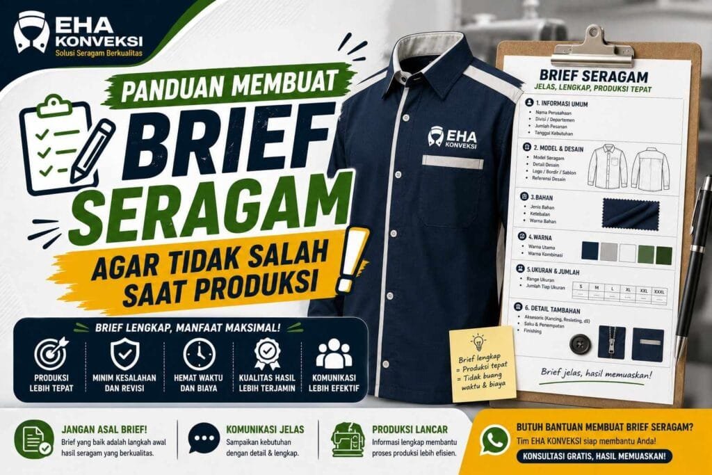 brief seragam sebelum produksi - Konveksi Seragam