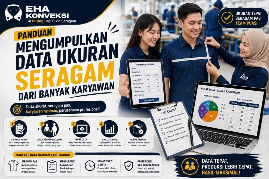 data ukuran seragam karyawan - Konveksi Seragam