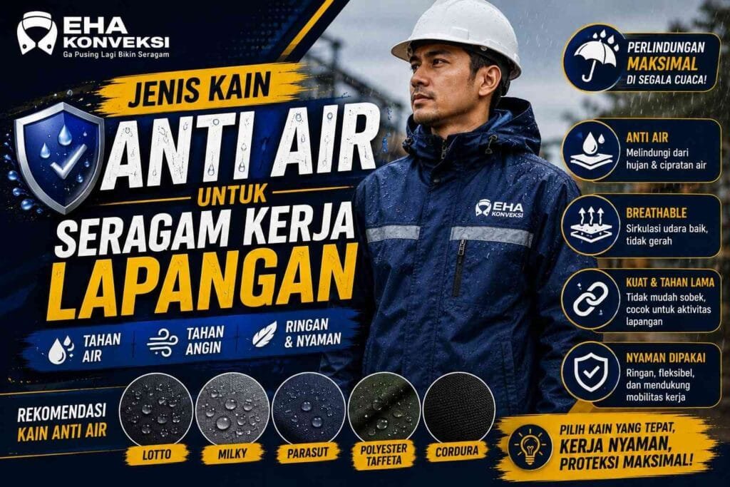 kain anti air untuk seragam - Konveksi Seragam
