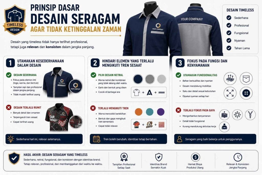 prinsip dasar desain seragam agar tidak ketinggalan zaman - Konveksi Seragam