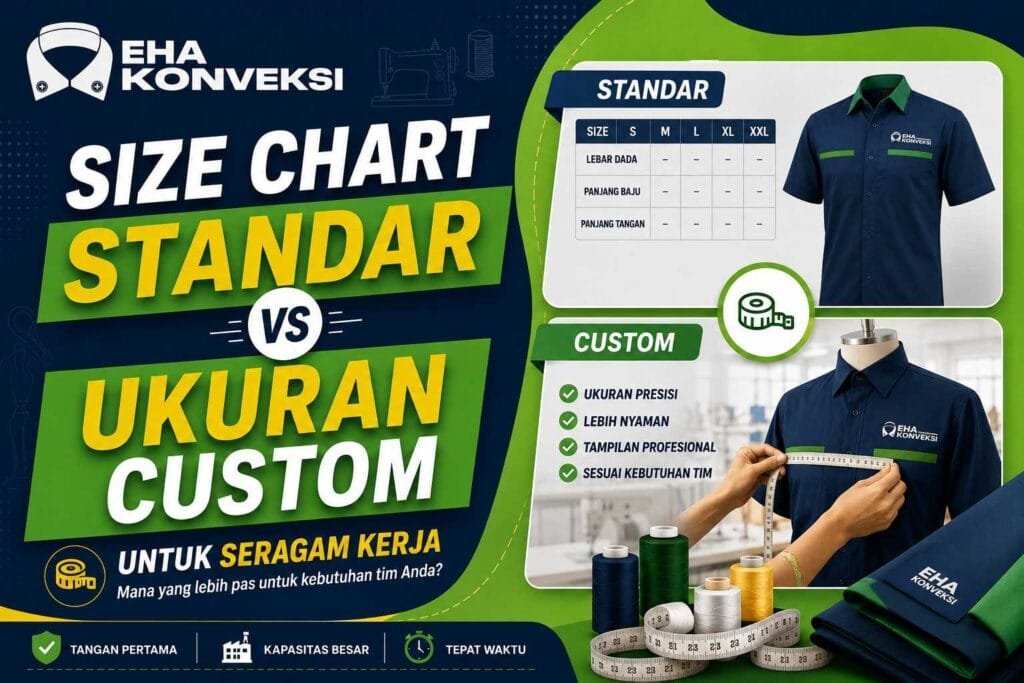 Ukuran Seragam Kerja - Chart Standar vs Custom