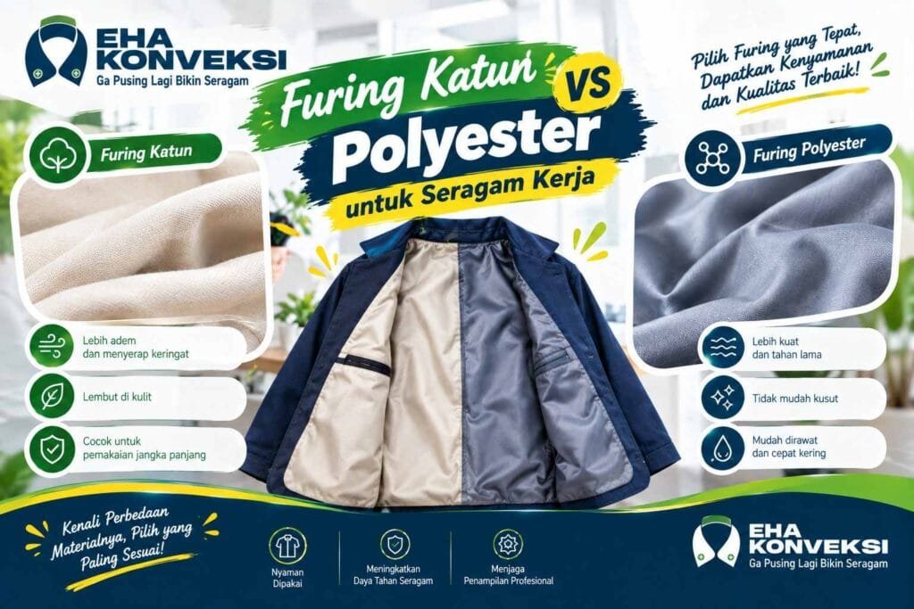 Furing Katun vs Polyester - Konveksi Seragam