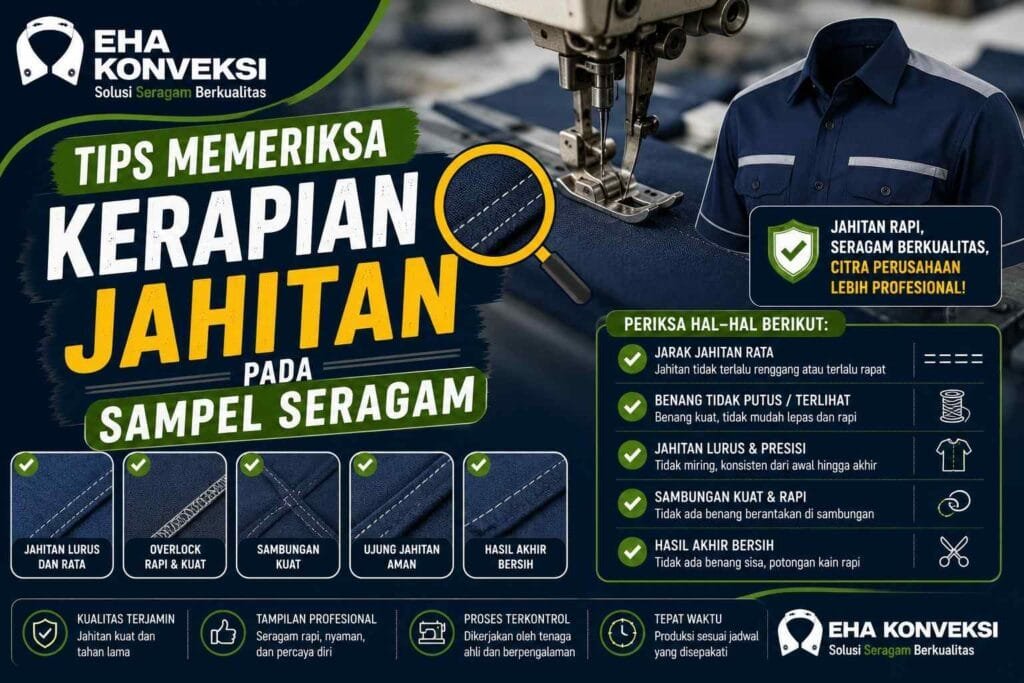 Memeriksa Kerapian Jahitan - Konveksi Seragam