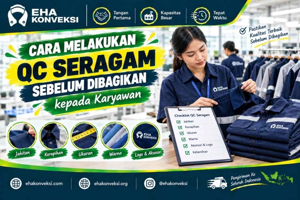 QC seragam sebelum dibagikan - Konveksi Seragam