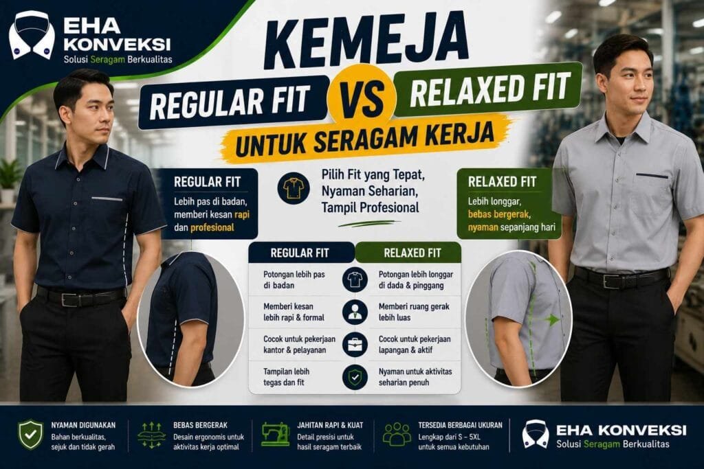 Regular Fit vs Relaxed Fit - Konveksi Seragam