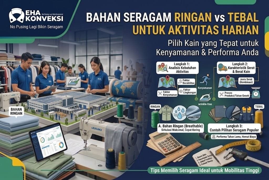 bahan seragam ringan vs tebal - Konveksi Seragam