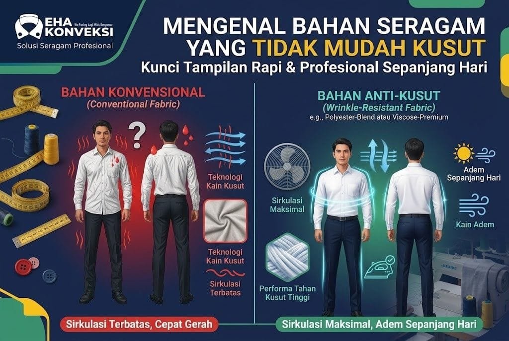bahan seragam tidak mudah kusut - Konveksi Seragam