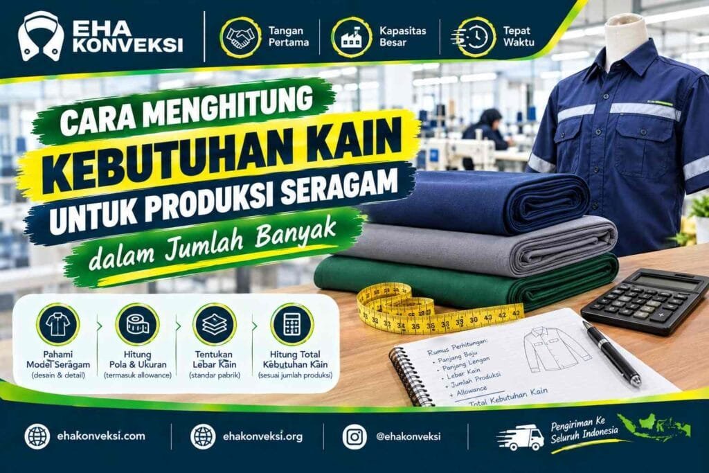 cara menghitung kebutuhan kain untuk produksi seragam - Konveksi Seragam