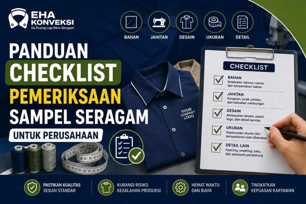 checklist pemeriksaan sampel seragam - Konveksi Seragam