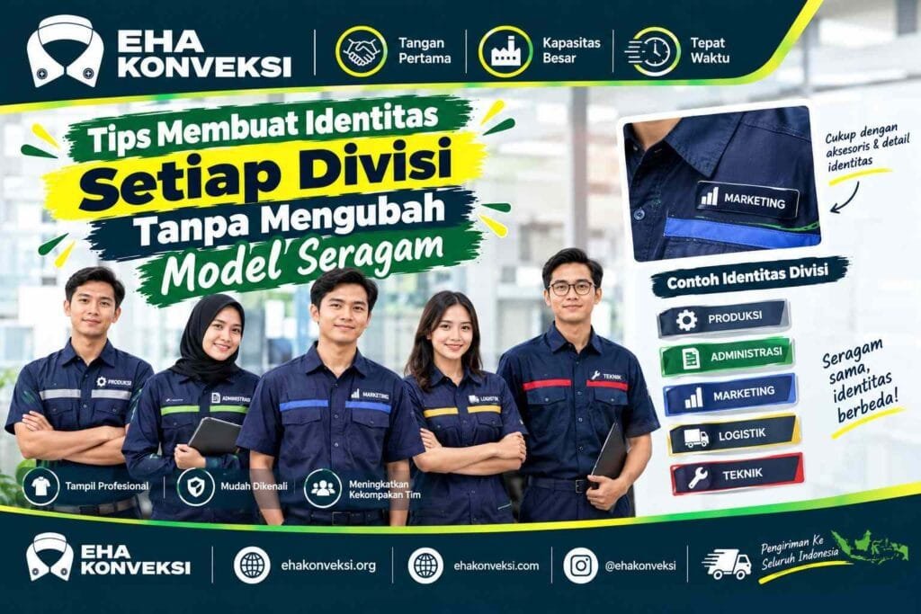 identitas setiap divisi - Konveksi Seragam