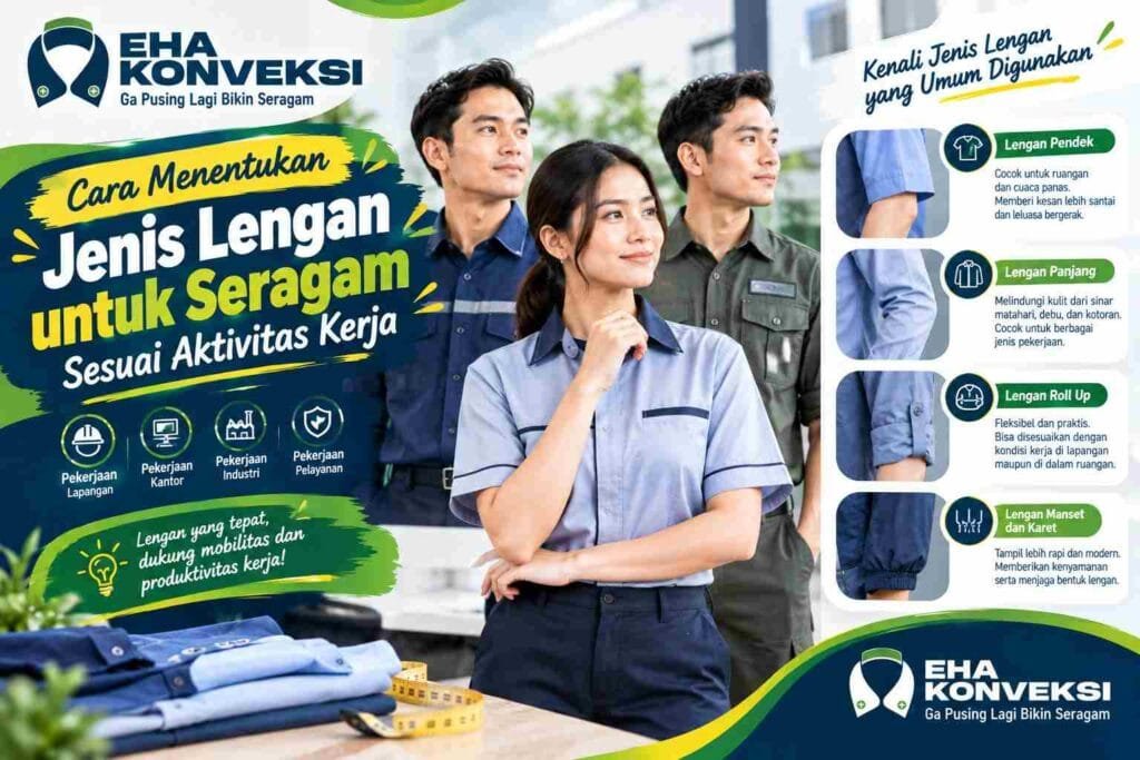 jenis lengan untuk seragam sesuai aktivitas kerja - Konveksi Seragam
