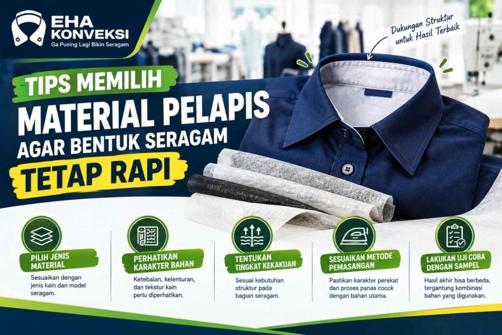 material pelapis seragam - Konveksi Seragam