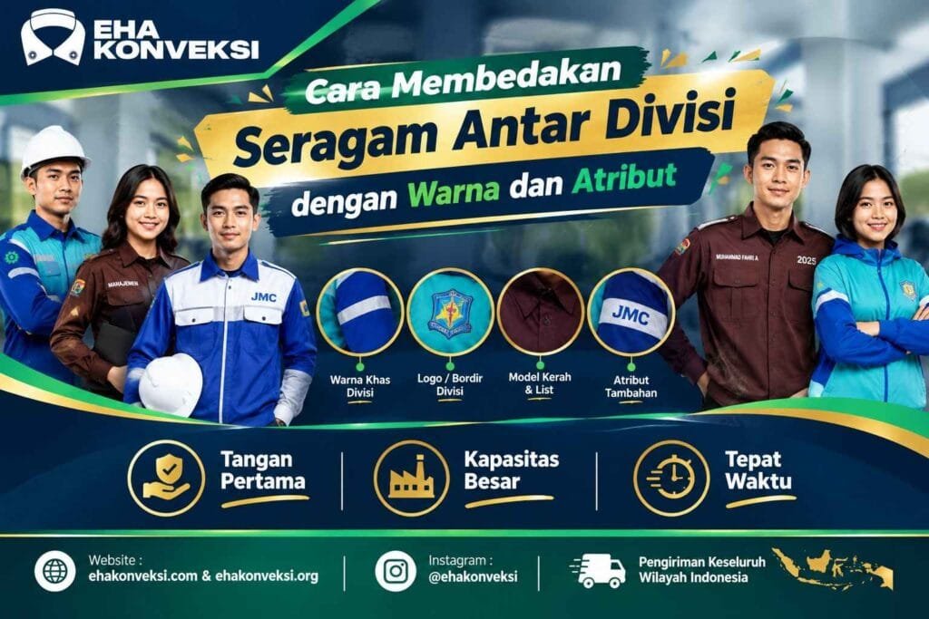 membedakan seragam antar divisi - Konveksi Seragam