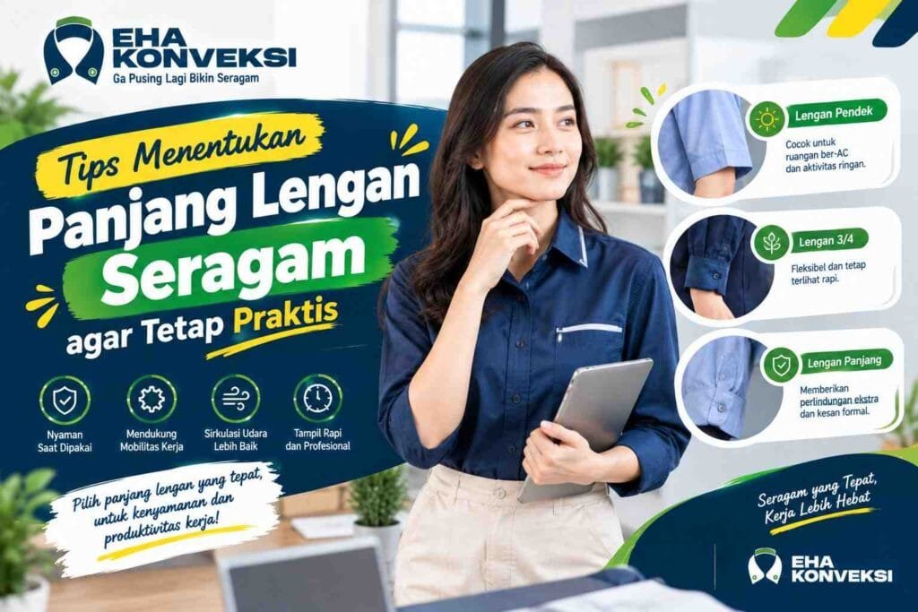 panjang lengan seragam agar tetap praktis - Konveksi Seragam