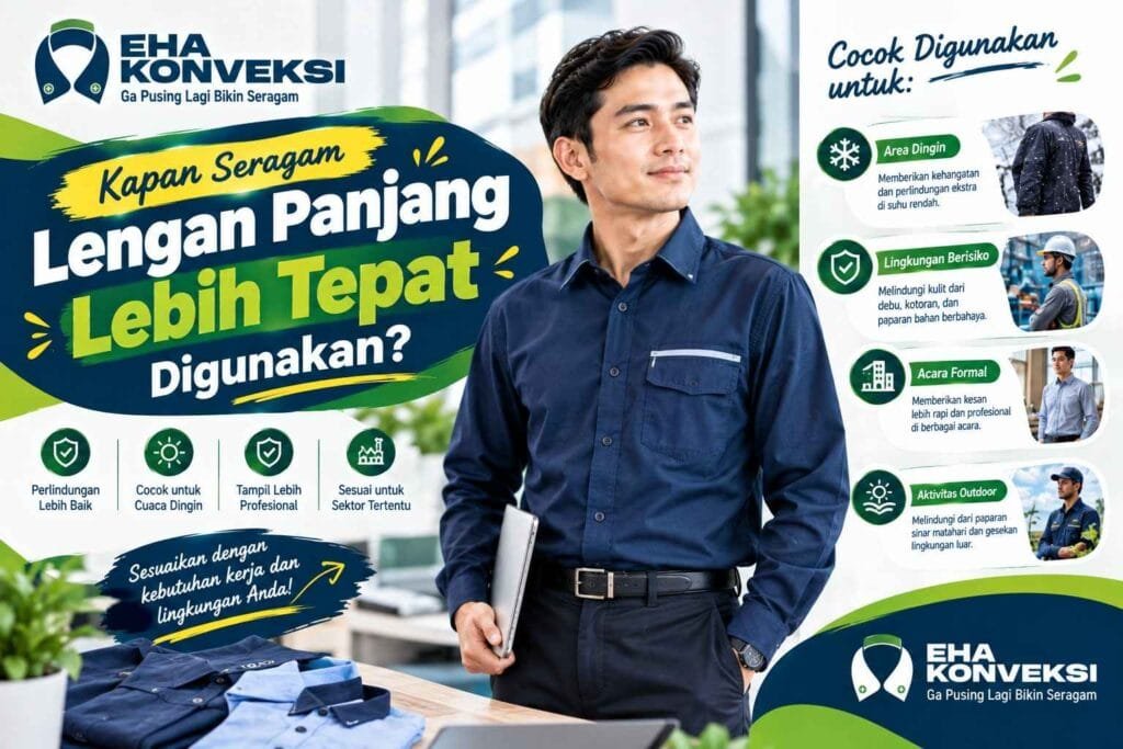 penggunaan seragam lengan panjang - Konveksi Seragam