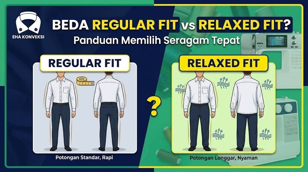 perbedaan regular fit dan relaxed fit - Konveksi Seragam