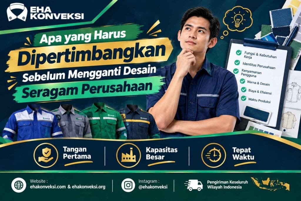 pertimbangan mengganti desain seragam perusahaan - Konveksi Seragam