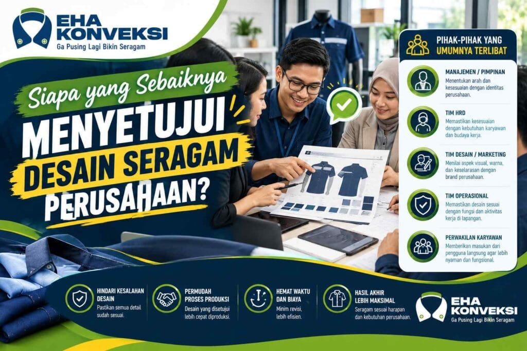 pihak yang menyetujui desain seragam - Konveksi Seragam