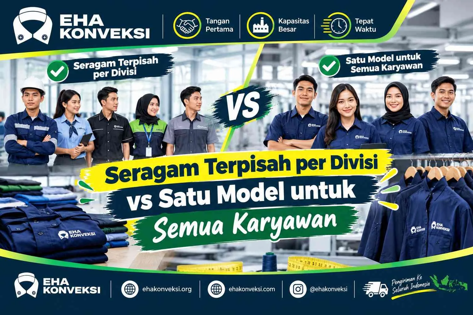 seragam terpisah per divisi - Konveksi Seragam