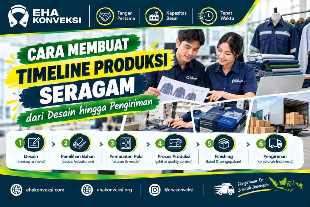 timeline produksi seragam - Konveksi Seragam
