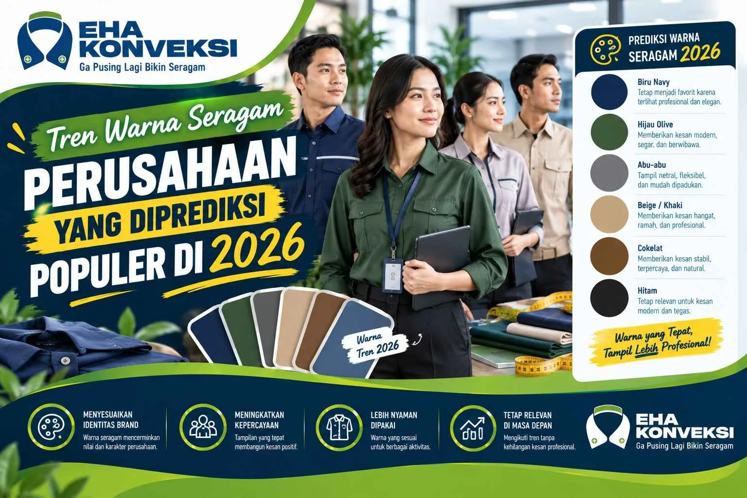 tren warna seragam perusahaan - Konveksi Seragam